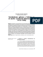 Vendedoras Género y Trabajo en El Sector Comercial (B. Aires 1910-1950) - Queirolo