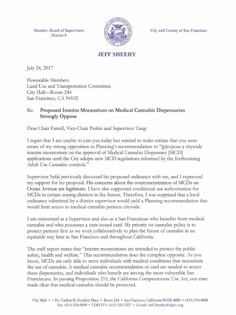 MCD Moratorium Letter | PDF