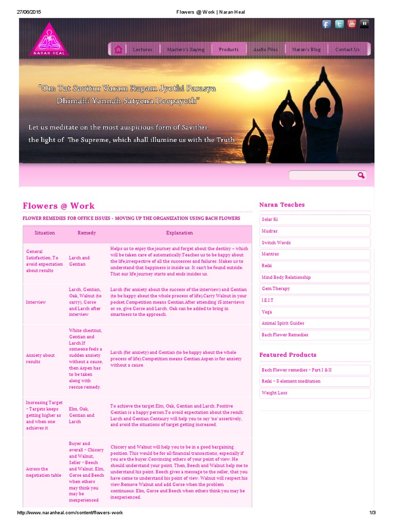 Flowers Work Naran Heal PDF PDF Bach Flower Remedies