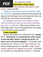 Estudo 9 – Perdoando Como Jesus