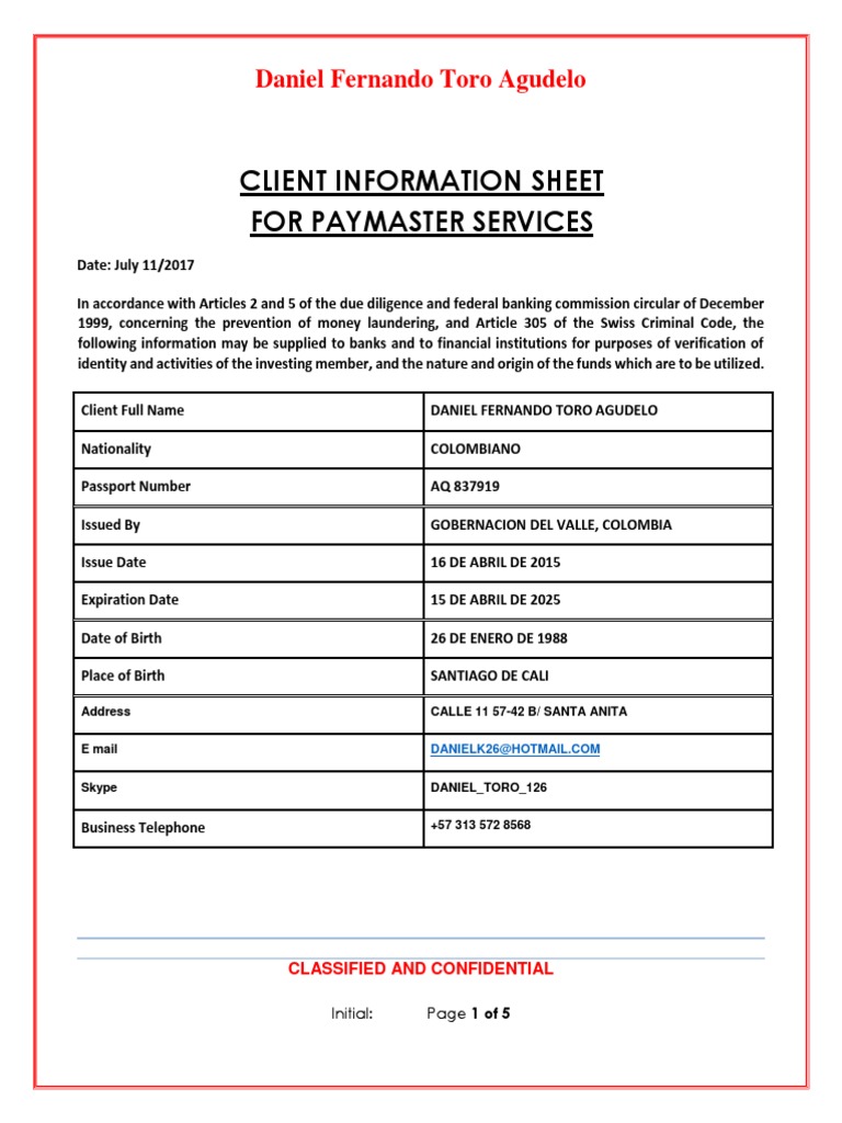 Formato Cis Daniel | PDF | Banks | Market (Economics)