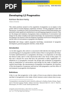 Download Bardovi-Harlig K 2013 Developing L2 pragmaticspdf by jpcg1979 SN354710271 doc pdf