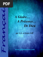 A Gloire…  A Présence…  De Dieu