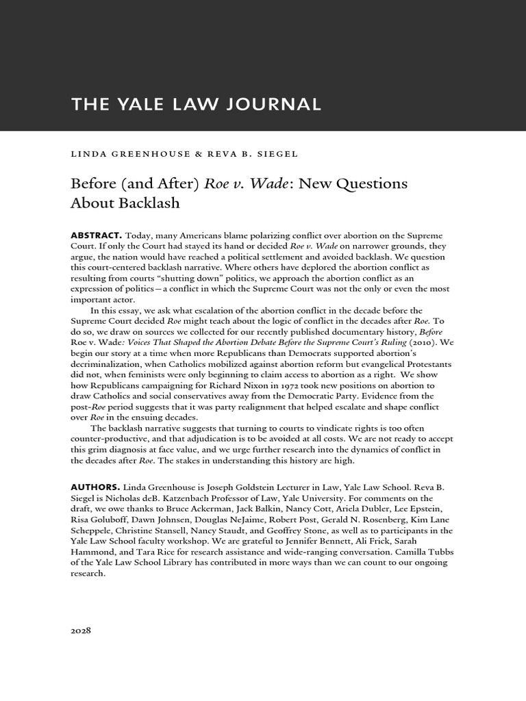 roe vs wade essay