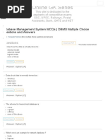 DBMS MCQs - Chapterwise Database Management Multiple Choice Questions and Answers