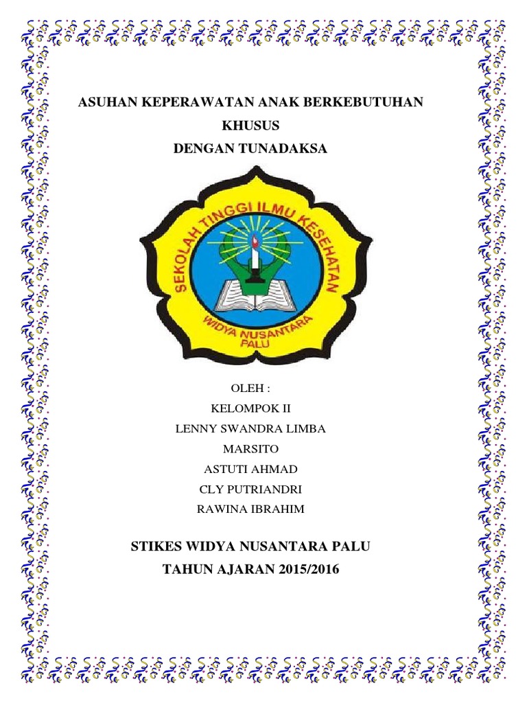 Asuhan Keperawatan Anak Berkebutuhan Khusus Tunadaksa