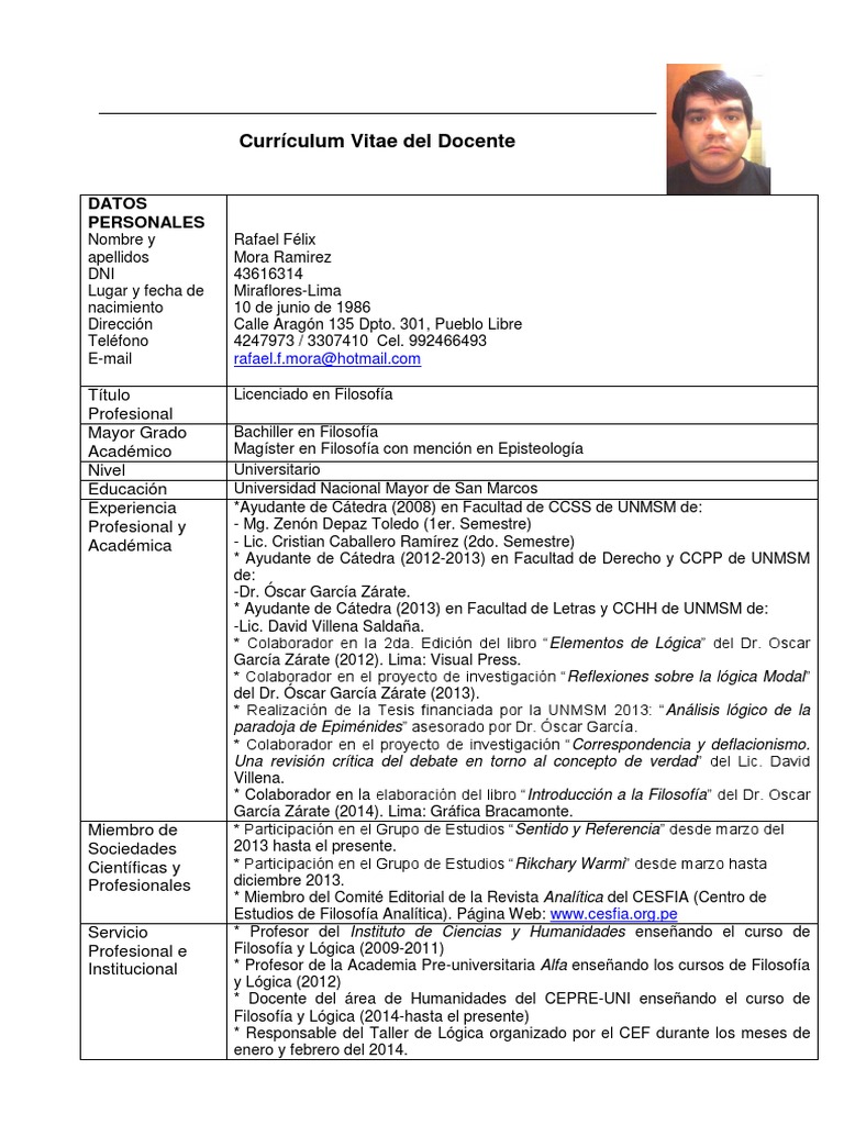 Academic cv for masters application pdf picture