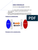 COMUNICACIONES PERSONALES - Resumen