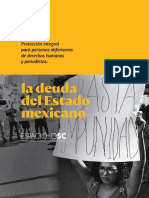 La Deuda Del Estado Mexicano: Informe de Organizaciones Del Espacio OSC