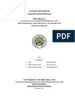 Laporan Praktikum Analisis Instrumentasi Percobaan 1