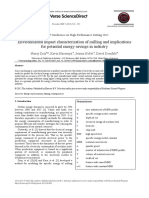 Environmental Impact Characterization of Milling and Implications For Potential Energy Savings in Industry