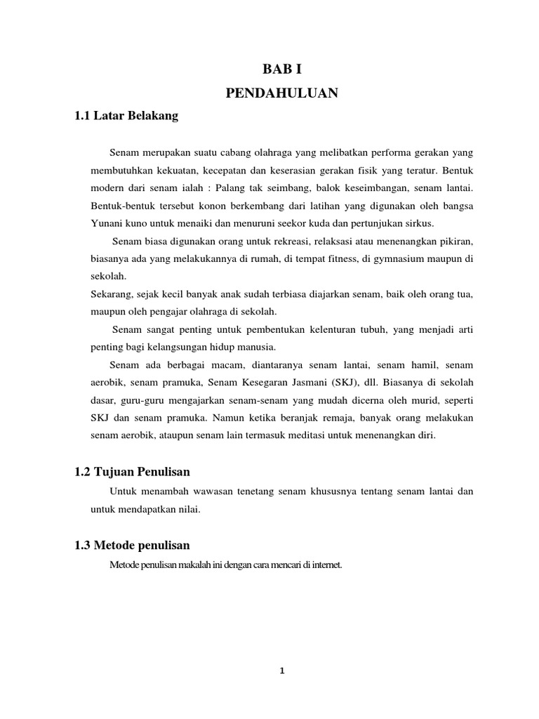 Makalah Senam Lantai Docx Makalah Senam Lantai Docx