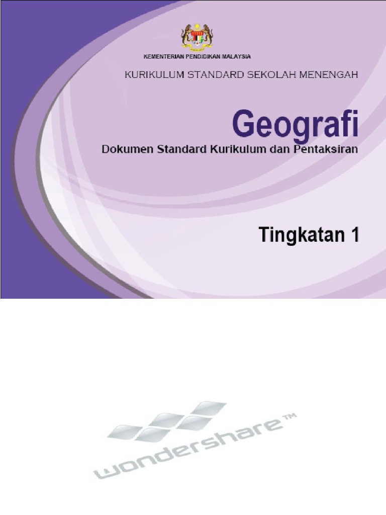 DSKP KSSM Geografi Tingkatan 1 | PDF