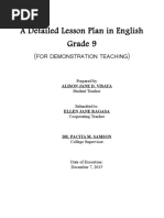 A Detailed Lesson Plan in English Grade 9