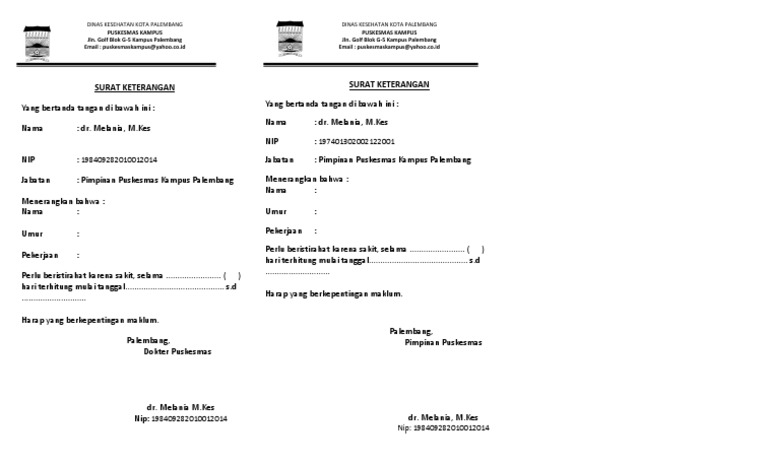 Surat Keterangan Sakit