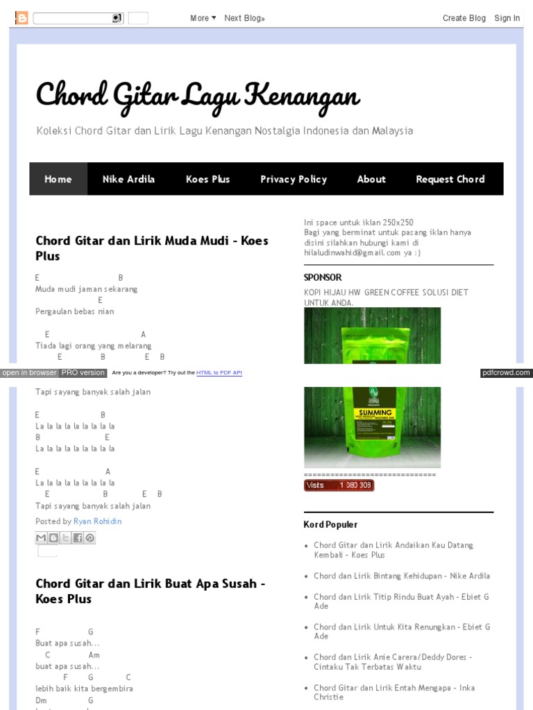 Chord Lagu Kenangan1 | PDF