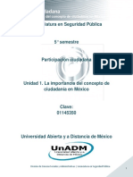 Unidad 1. La Importancia Del Concepto de Ciudadania en Mexico