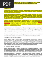 TENDÊNCIAS PEDAGÓGICAS NA PRÁTICA ESCOLAR