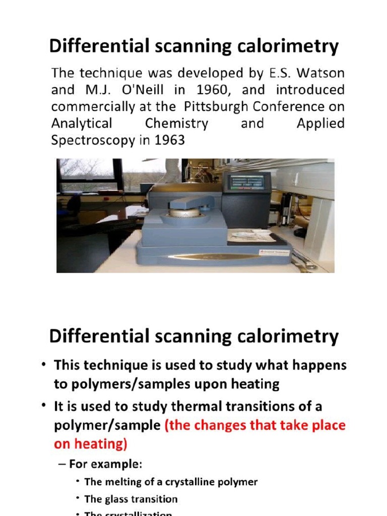 Differential Scanning Calorimetry Slideshare PDF