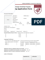 Pre-Screening Application Form: KU Medical Exchange Clerkship Program