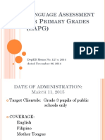 Language Assessment for Primary Grades LAPG Feb 2015