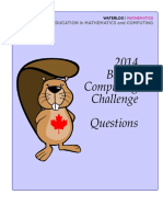 2014 Beaver Computing Challenge Questions