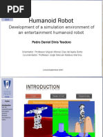 Humanoid Robot: Development of A Simulation Environment of An Entertainment Humanoid Robot