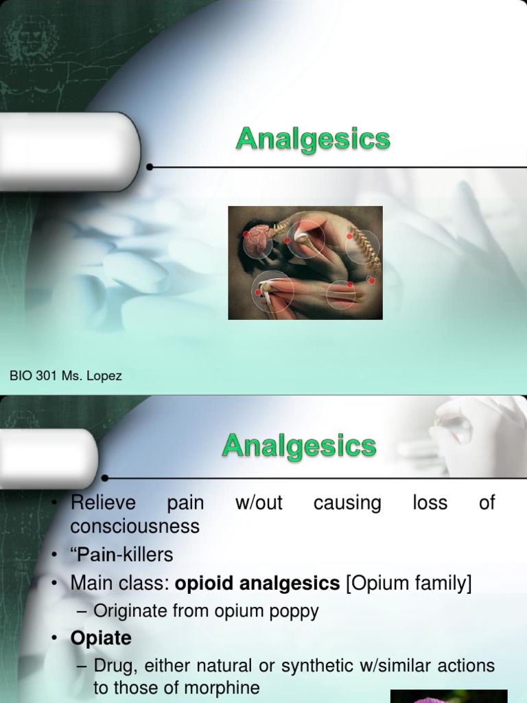 Opioid Analgesics in Pain Management | PDF | Opioid | Analgesic