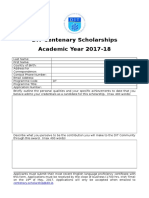 DIT Centenary Scholarships Academic Year 2017-18