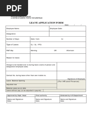 Leave Form