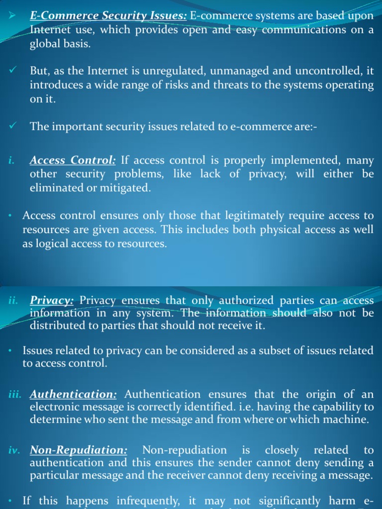 E-Commerce Security and Legal Challenges | PDF | Computer Virus ...