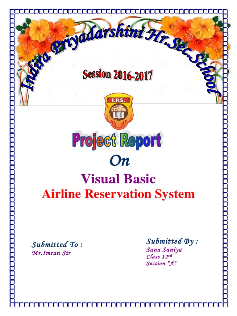 Visual Basic Airline Reservation System | PDF | Computer Engineering ...