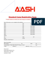 DAASH STANDARD CAMP Registration Form