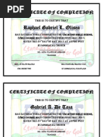 Certificate of Completion