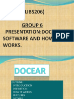 (LIBS206) Group 6 Presentation: Software and How It Works.: Docear