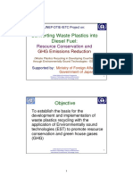 Converting Waste Plastics Into Diesel Fuel:: Resource Conservation and