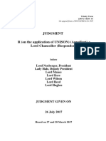 Judgment R (On The Application of UNISON) (Appellant) V Lord Chancellor (Respondent)