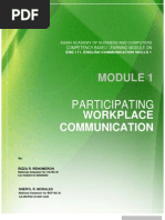 Download Module 1 Participate in Workplace Communication by Sheryl Sharima Ali Renomeron-Morales SN35476989 doc pdf