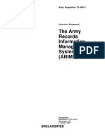 The Army Records Information Management System (Arims) : Unclassified