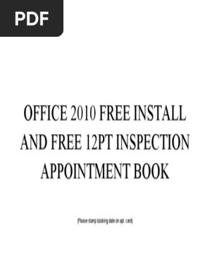 Appointment Book Office 2010 Cover