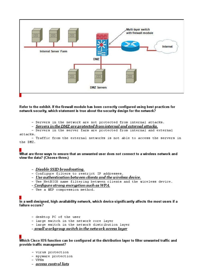 Network Security and Design Best Practices | PDF | Wireless Lan ...