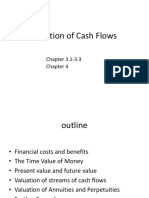 Valuation of Cash Flows: Chapter 3.1-3.3