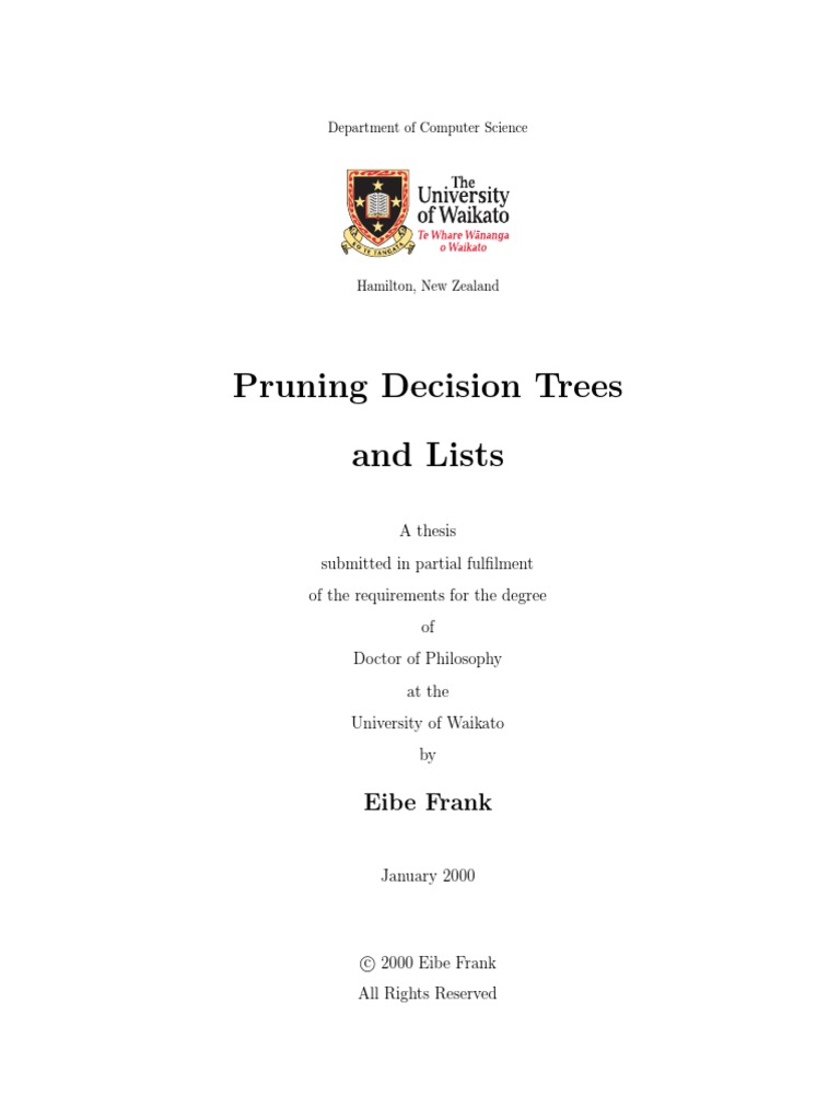 Pruning Decision Trees in Machine Learning | PDF | Statistical  Classification | Machine Learning