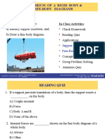 Equilibrium of A Rigid Body & Free-Body Diagrams: In-Class Activities: Today's Objectives