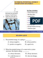 Conservative Forces, Potential Energy and Conservation of Energy