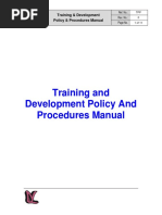 Training and Development Policy and Procedures Manual