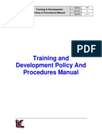 Training and Development Policy and Procedures Manual