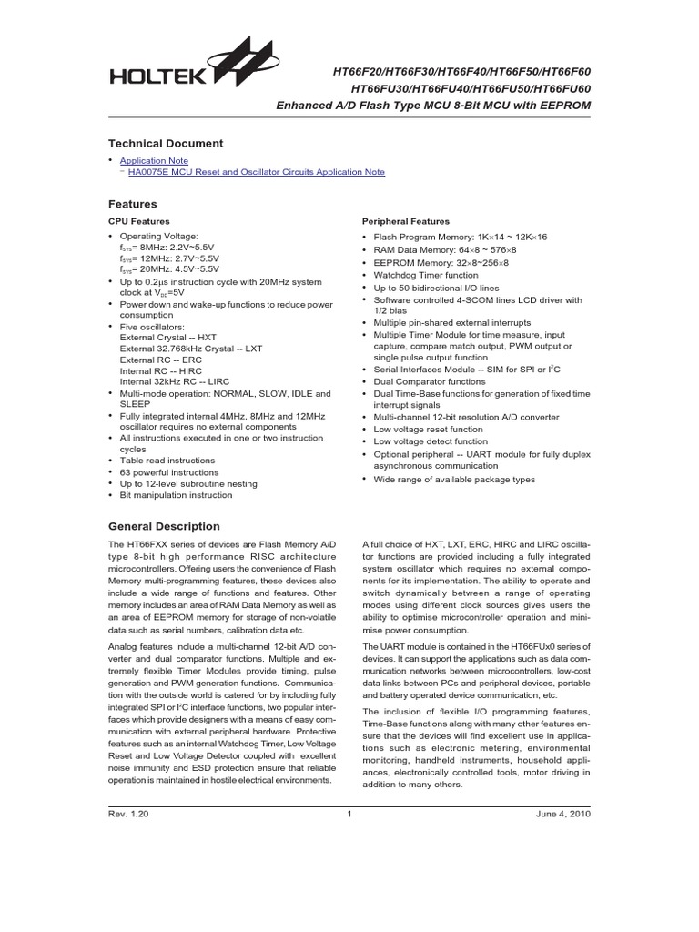 Datasheet | PDF | Microcontroller | Flash Memory