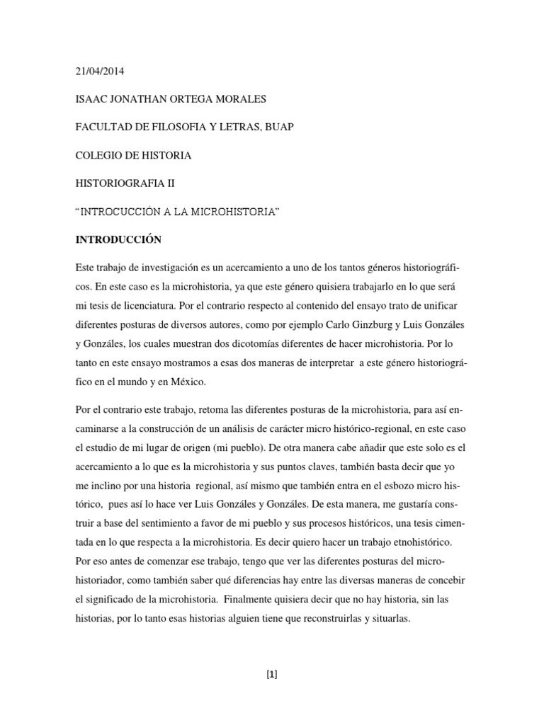 Micro Historia | PDF | Historiografía | Antropología