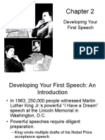 Chapter 2 Developing 1st Speech